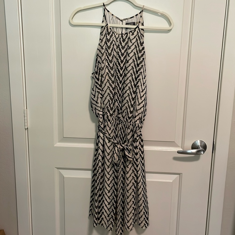 Women’s - Guess - Halter Dress - Black/ Cream - size 10